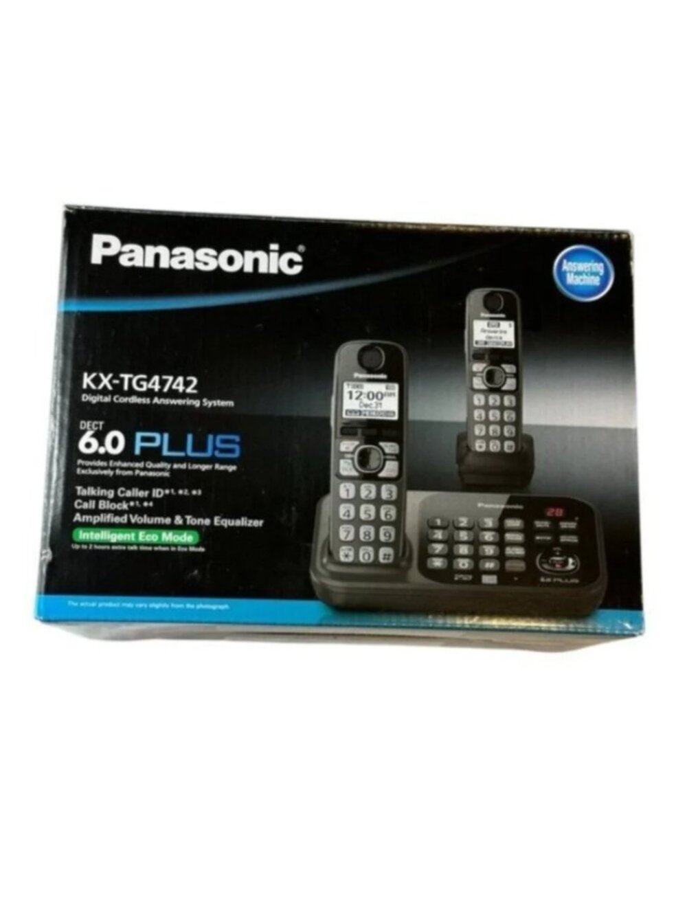 Panasonic Black Cordless Phone Set KX-TG4742